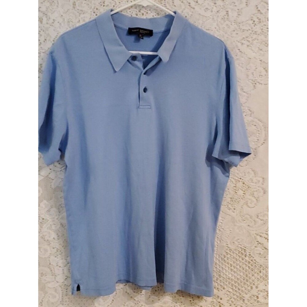 Robert Barakett Sky Blue 100% Pima Cotton Short Sleeve Polo Shirt XL - Picture 12 of 13